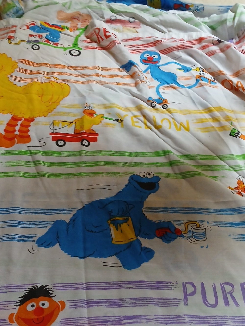 Sesame Street Kids Bedding Sheet with Colorful Characters